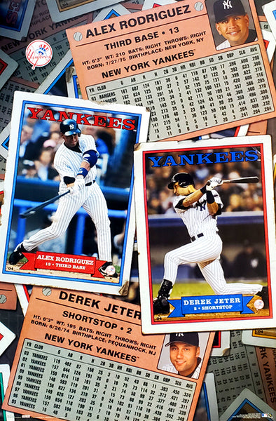 Alex Rodriguez and Derek Jeter "Retro Cards" New York Yankees Poster - Costacos 2004