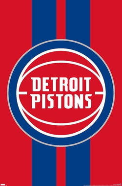 Detroit Pistons Official NBA Basketball Team Logo Poster - Costacos Sports