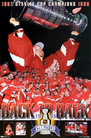 Detroit Red Wings Stanley Cup Champions Celebration 1998 Poster - Costacos Sports