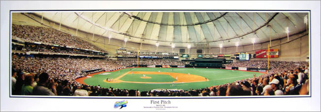 First pitch in Rays' history at Tropicana Field in 1998 