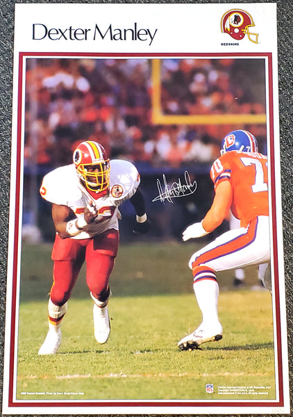 Dexter Manley "Superstar" Washington Redskins Vintage Original Poster - Sports Illustrated by Marketcom 1986