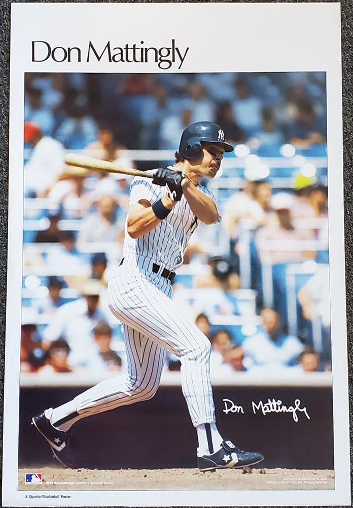 Don Mattingly Classic New York Yankees Vintage Original Poster - Sports  Illustrated by Marketcom 1985