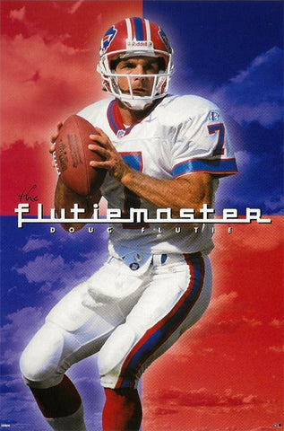 Doug Flutie "The Flutiemaster" Buffalo Bills NFL Poster - Costacos 1998