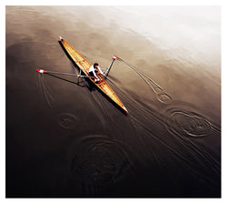 Rowing "Dragonfly" Solo Woman Workout Sports Art Poster Print - Eurographics Inc.