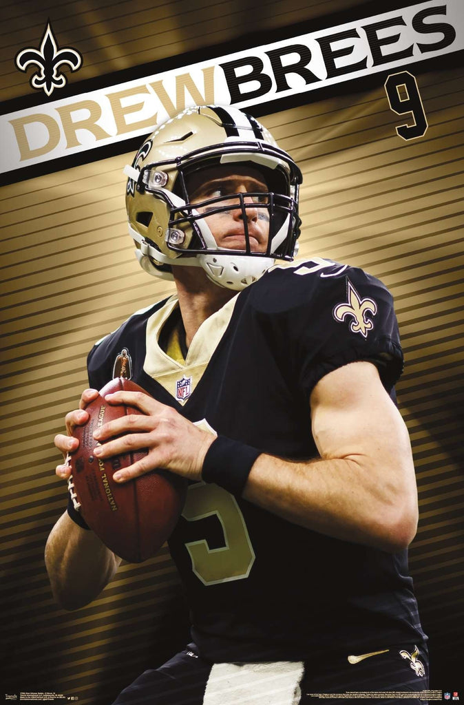 Drew Brees L New Orleans Saints Jersey Throwback Gold