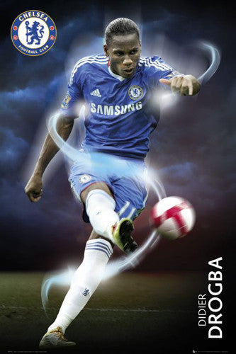 Didier Drogba "Cyclone" Chelsea FC Soccer Poster - GB Eye 2010