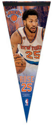 Derrick Rose New York Knicks Superstar Series Premium Felt Collector's Pennant - Wincraft 2017