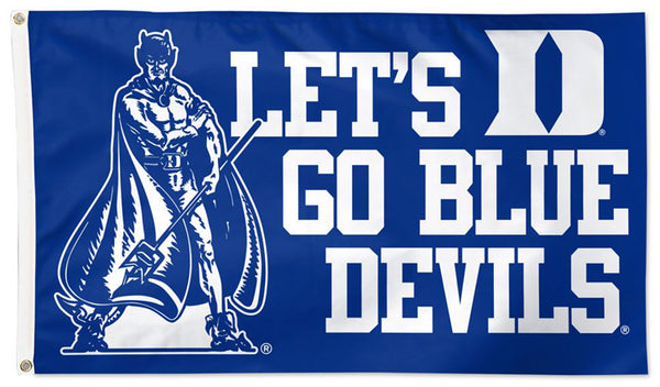 Duke University Blue Devils "Let's Go" NCAA Team Deluxe-Edition 3'x5' Flag - Wincraft Inc.