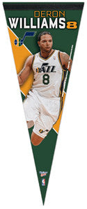 Deron Williams "Jazz Action" Premium Felt Pennant (LE /1000) - Wincraft