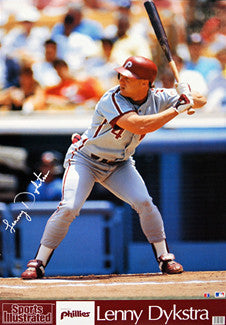 Lenny Dykstra Philadelphia Phillies Sports Illustrated Signature Series Poster - Marketcom 1990