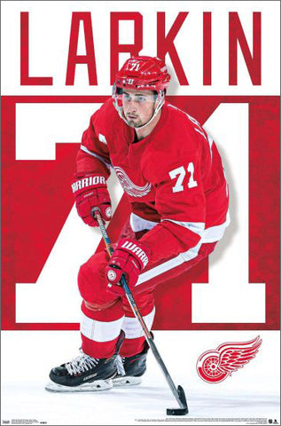 Dylan Larkin "Superstar" Detroit Red Wings NHL Hockey Action Poster - Trends International