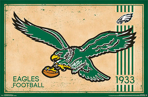 Philadelphia Eagles NFL Heritage Series Official Retro Logo Poster - Costacos Sports