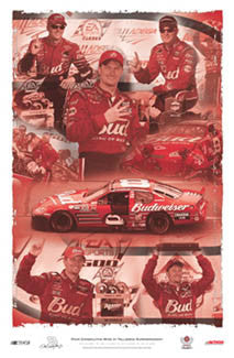 Dale Earnhardt Jr "Talladega Four" NASCAR Victories Commemorative Poster - Action 2003