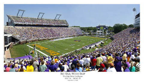 East Carolina Pirates "Set Sail With Skip" (2005) Dowdy-Ficklen Stadium Panoramic Poster - SG