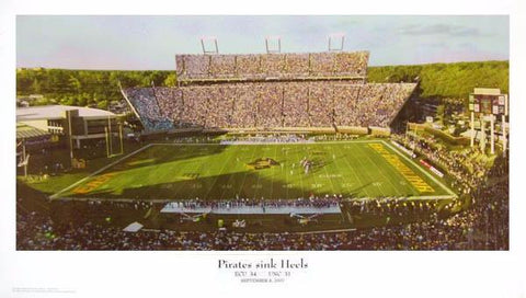 East Carolina Pirates Football "Pirates Sink Heels" Panoramic Poster - Sofa Galleria 2007