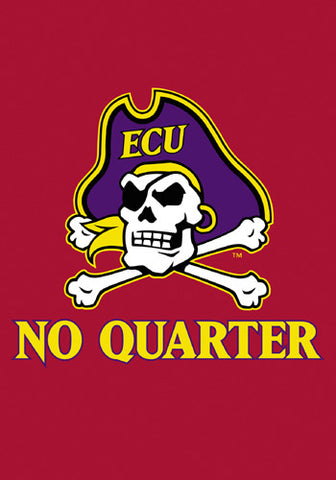 East Carolina Pirates "No Quarter" Premium 28x40 Banner Flag - BSI Products