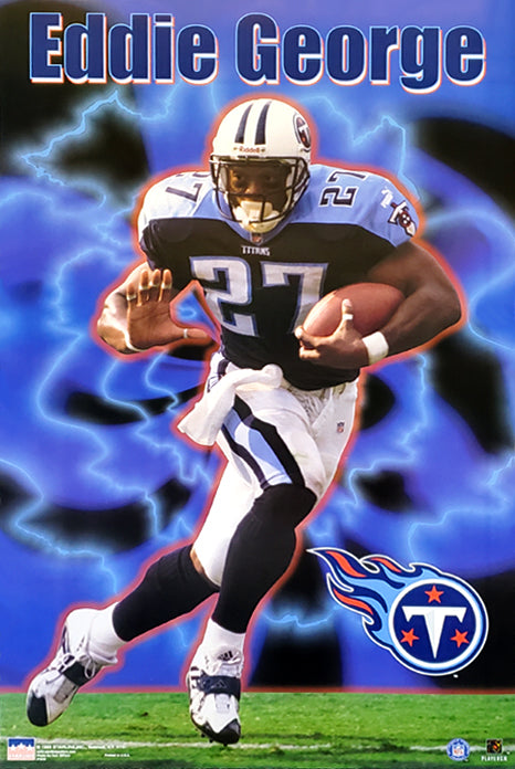 Eddie George 'Action' Tennessee Titans NFL Superstar Poster - Starline 1999