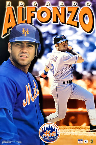 Edgardo Alfonzo "Action" New York Mets MLB Action Poster - Starline 2001