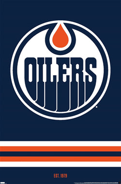 Edmonton Oilers "Est. 1979" Official NHL Hockey Team Logo Poster - Costacos Sports