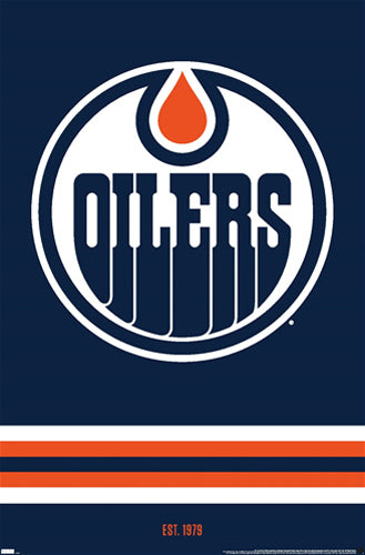 Edmonton Oilers "Est. 1979" Official NHL Hockey Team Logo Poster - Costacos Sports