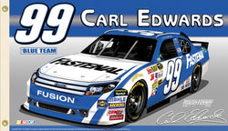 Carl Edwards "Blue Team 99" 3'x5' Flag (2012) - BSI Inc.