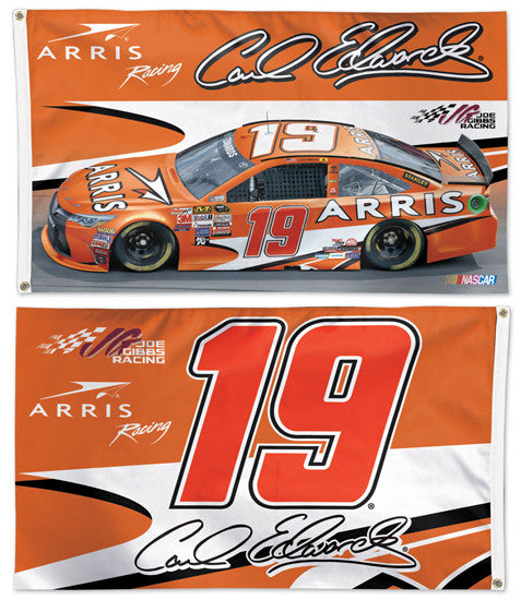 Carl Edwards NASCAR #19 Arris Camry Huge 3' x 5' 2-Sided DELUXE Banner FLAG - Wincraft 2016