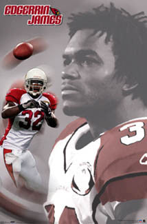 Edgerrin James "Cardinals Action" Arizona Cardinals Poster - Costacos 2006