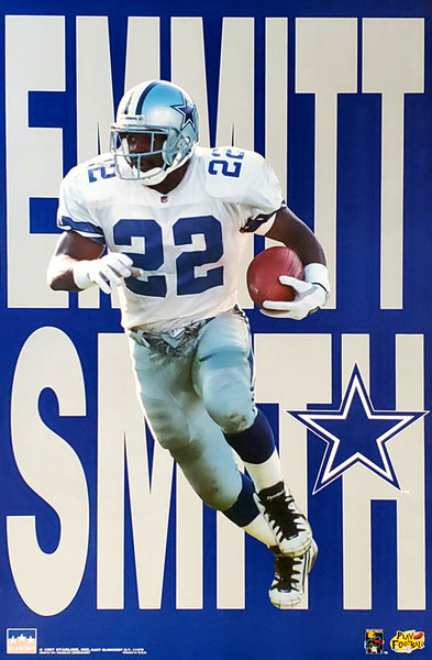Emmitt Smith "Big-Time" Dallas Cowboys NFL Football Action Poster - Starline Inc. 1997