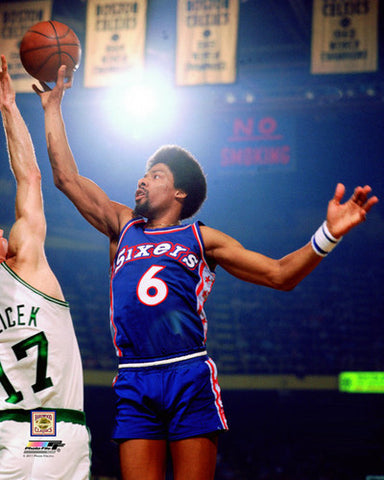 Julius Erving "Classic Blue" (1977) Philadelphia 76ers Premium Poster Print - Photofile 16x20