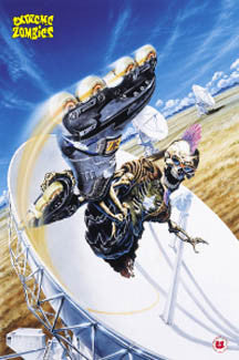 Extreme Zombies 'Big Dish Inline' Rollerblading Poster - Aquarius 2001