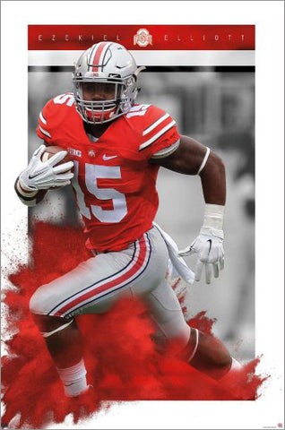 Ezekiel Elliott "Legend" Ohio State Buckeyes Action Premium Wall Poster - Trends International