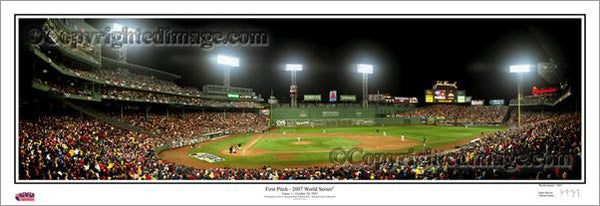 Boston Red Sox Fenway Park First Pitch 2007 World Series Panoramic Poster Print - Everlasting Images