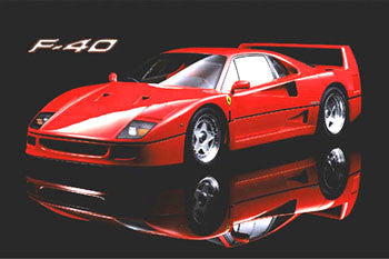 Ferrari F40 "Reflection" Autophile Profile Poster - Wizard & Genius