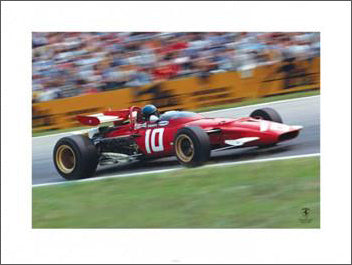 Ferrari 312 B Jacky Ickx at Hockenheim 1970 Premium Poster Print - Pyramid (UK)