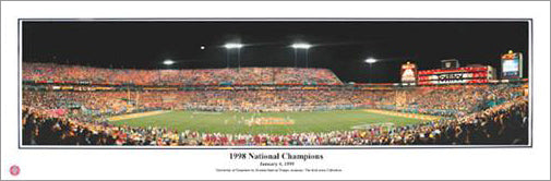 Tennessee Vols Football "1998 National Champions" Fiesta Bowl Panoramic Poster Print - Everlasting