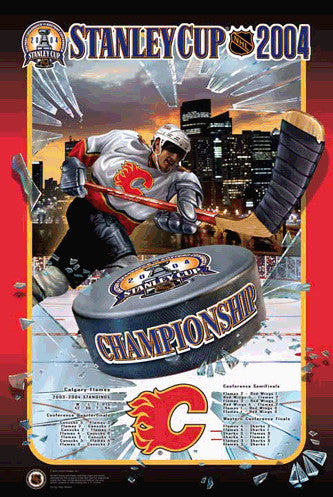 Calgary Flames "Road to the Cup" 2004 Western Conference Championship Poster - Action Images