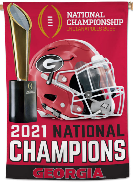 Georgia Bulldogs 4 Time Football National Champions Banner - State
