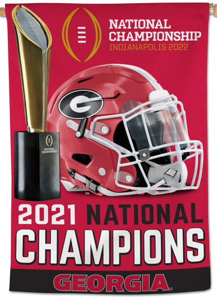 Georgia Bulldogs 2021 NCAA Football Champions Official Wall BANNER Flag - Wincraft Inc.