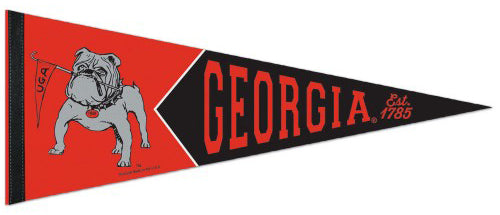 Georgia Bulldogs "Est. 1785" Retro College Vault Style Premium Felt Collector's Pennant - Wincraft Inc.