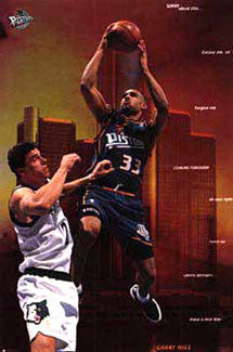 Grant Hill "Have a Nice Day" Detroit Pistons NBA Basketball Poster - Costacos 1997