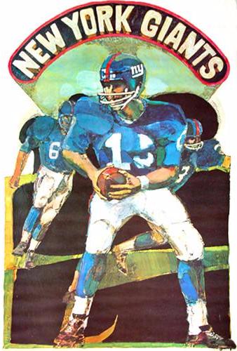 New York Giants NFL Collectors Series 1968 Vintage Original Poster