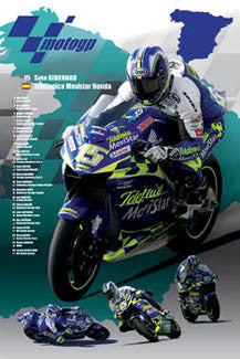 Sete Gibernau "Honda Superstar" MotoGP Motorcycle Racing Poster - Pyramid 2004