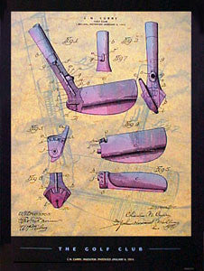 Golf Club Patent Art Poster - Patent Poster Co. 2000
