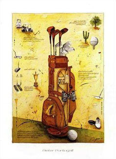 Golf Art "Golf Playing Stories" Premium Poster Print - Verkerke 1997