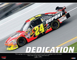Jeff Gordon "Dedication" NASCAR Racing MotorVational Poster - Time Factory 2009