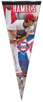 Cole Hamels "Signature" Philadelphia Phillies Premium Felt Pennant L.E. /2,009 - Wincraft Inc