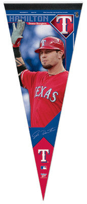 Josh Hamilton "Signature" Rangers 2012 Premium Felt Collector's Pennant - Wincraft