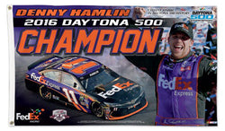 Denny Hamlin 2016 Daytona 500 Champion Official NASCAR Deluxe-Edition 3'x5' Flag - Wincraft