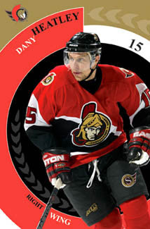 Dany Heatley "Senator" Ottawa Senators NHL Action Poster - Costacos 2006
