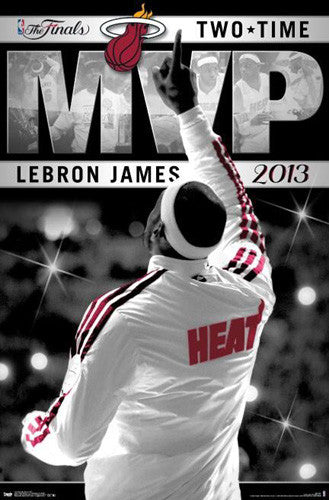 LeBron James 2013 Two-Time NBA Finals MVP Commemorative Poster